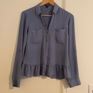 Express ruffled button down